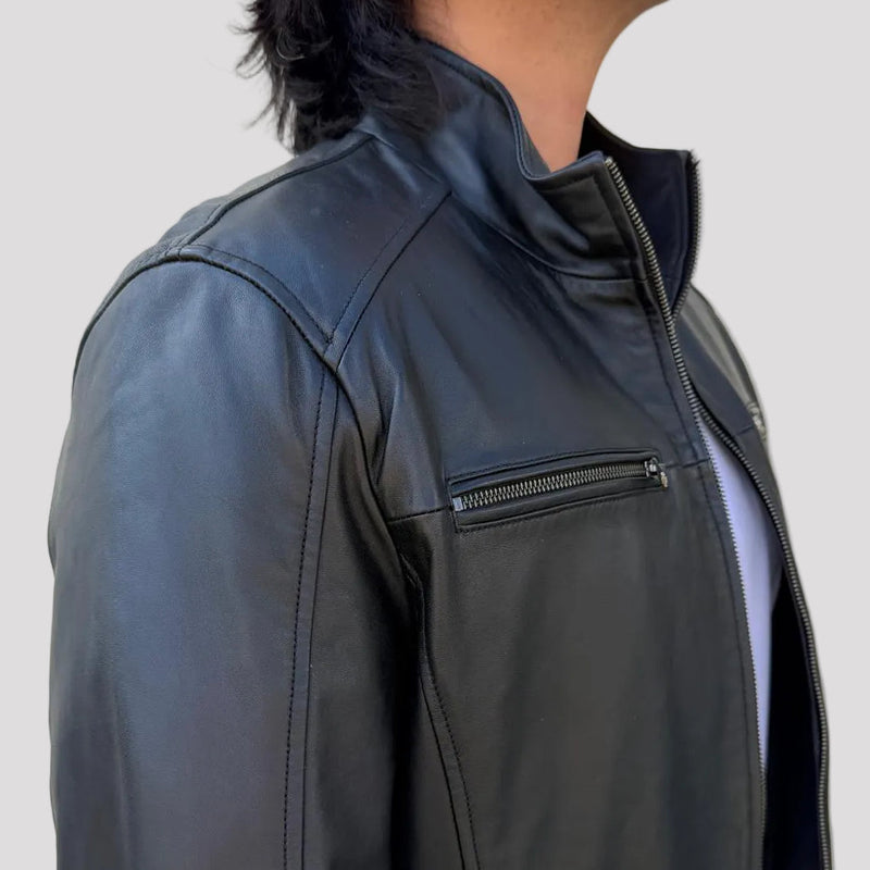BOL Men's Gen Bomber Lambskin Leather Jacket-5