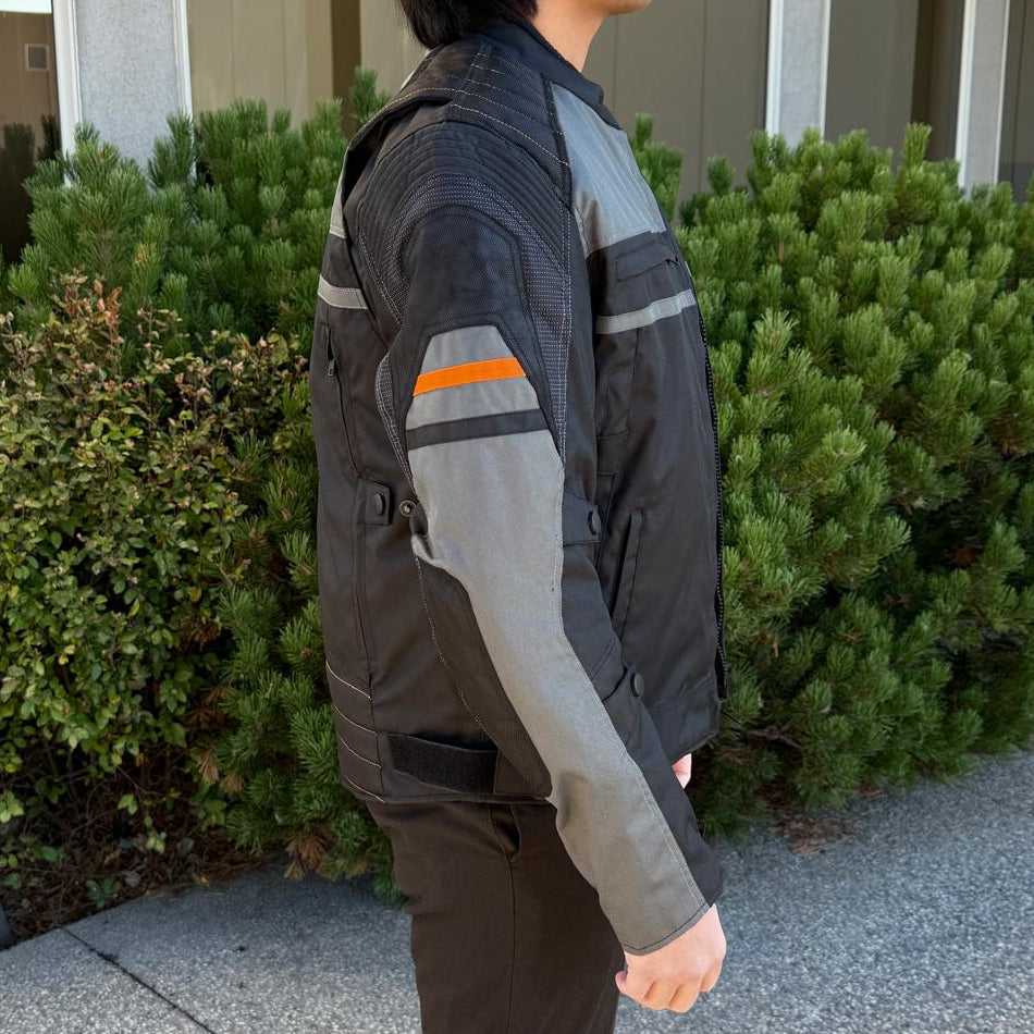 Open Road Men's Armored Textile Motorcycle Jacket-3