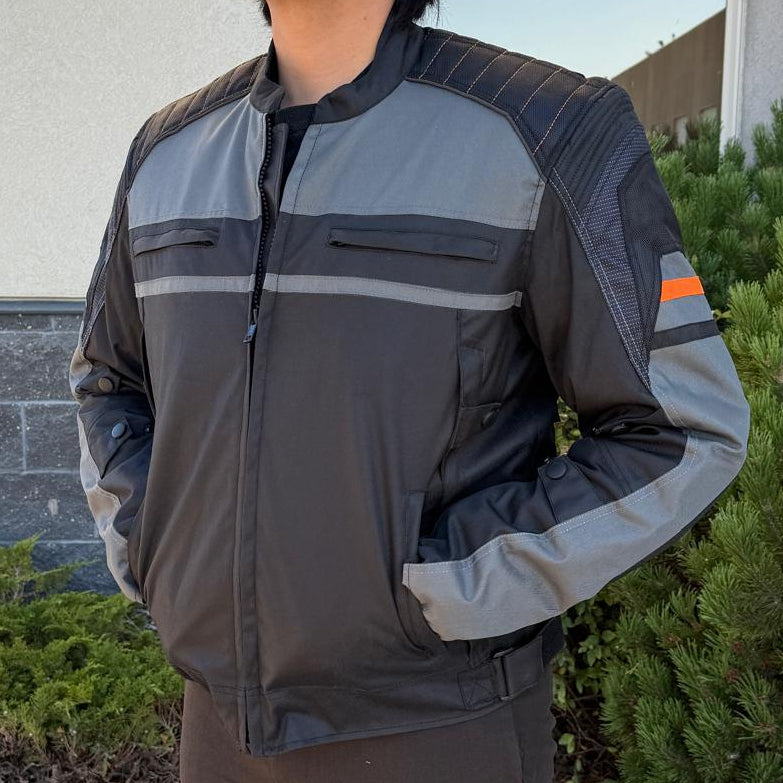 Open Road Men's Armored Textile Motorcycle Jacket-10