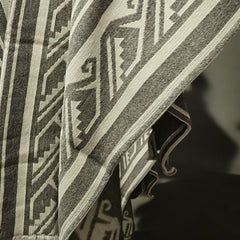 Grey Pure Llama wool Ponchos-4