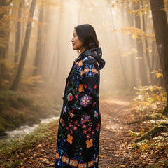Pink Floral Long Coat-3