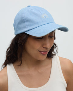 Embroidered Denim Peak Hat-6