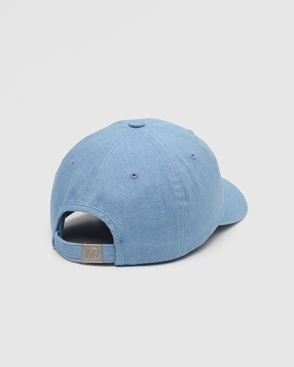 Embroidered Denim Peak Hat-4