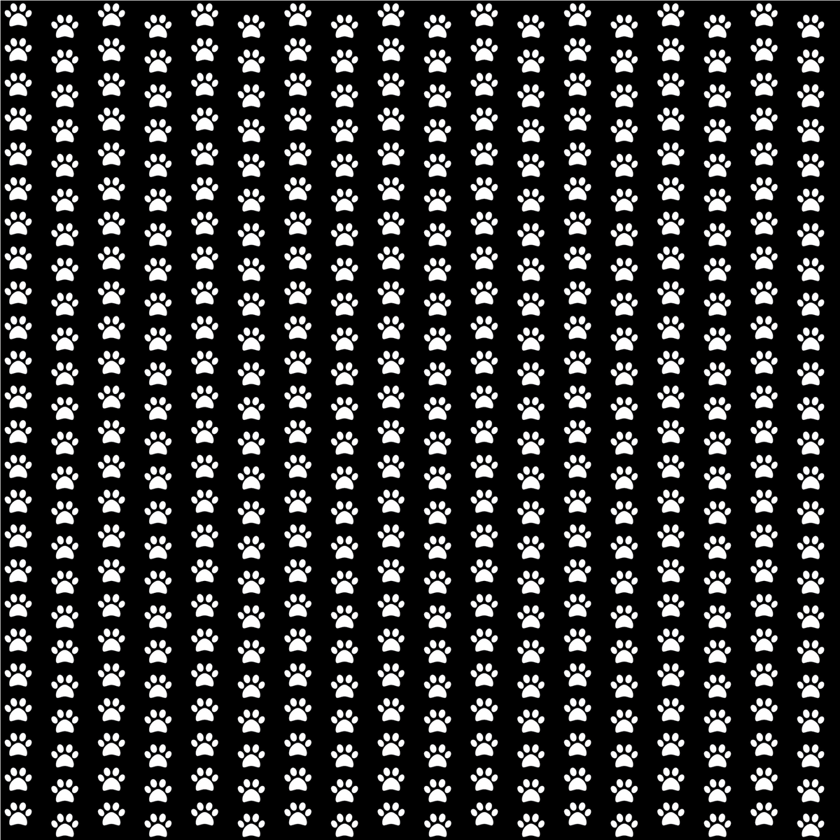White in Black Paw Prints Adhesive Vinyl-1