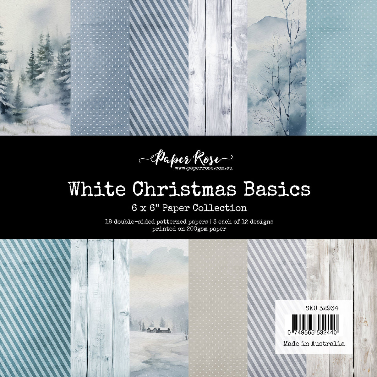 White Christmas Basics 6x6 Paper Collection 32934-1