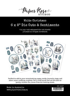 White Christmas 6x8" Die Cuts & Sentiments 32937-1