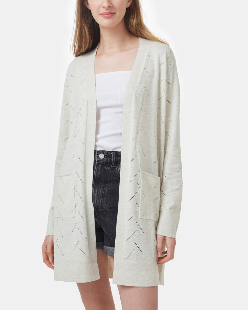Highline Cotton Sage Tree Stitch Cardigan-2