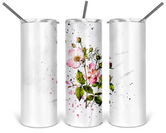 Wild Rose Skinny Tumbler | Alberta Tumbler-1