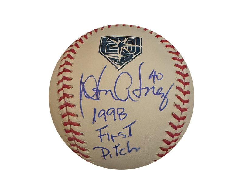 Wilson Alvarez Autographed Tampa Bay Rays 20th Anniversary Rawlings Official Major League Baseball Inscribed-1
