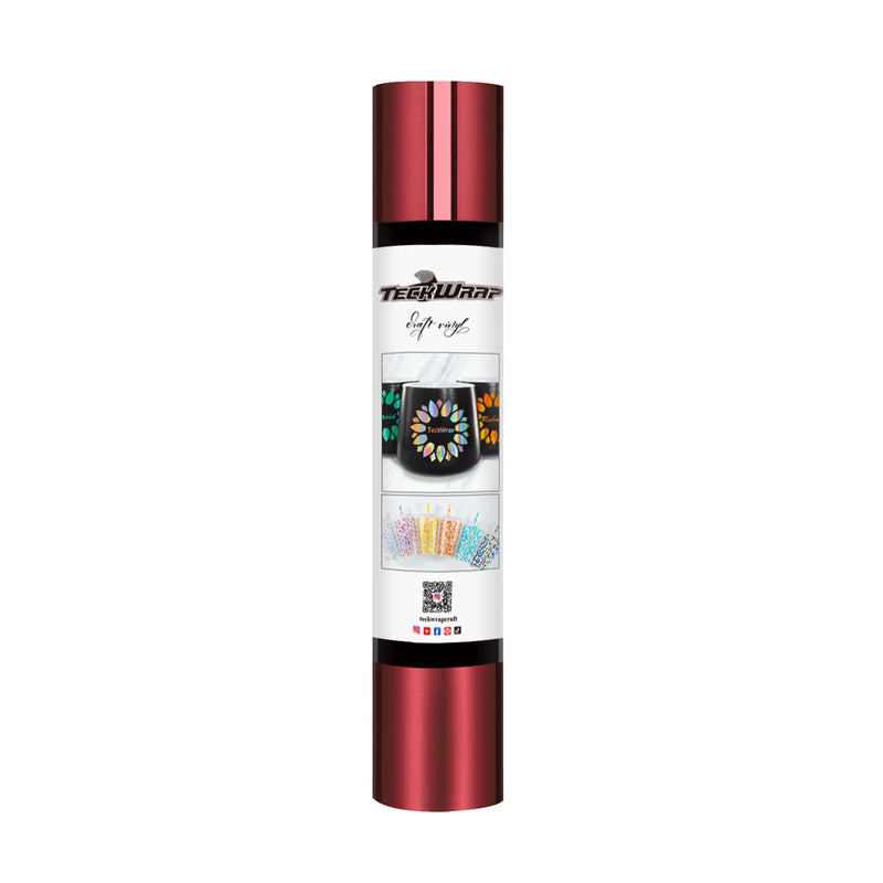 TeckWrap Bubble Free Mirror Chrome Adhesive Vinyl - Wine Red | Lustrous & Bubble-Free-1