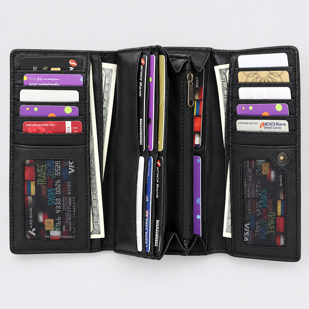 MET Women’s Leather Basket Weave Wallet. Artisan Woven Multi-Card Organizer-6