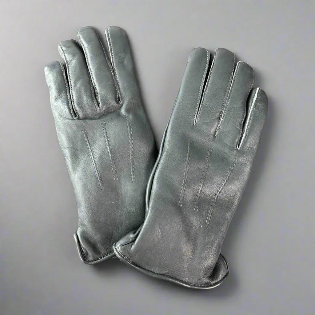 Women's Leather Gloves with Fur Lining-7