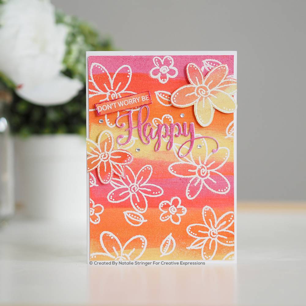 Woodware Clear Singles Daisies 3.8 in x 2.6 in Stamp-5