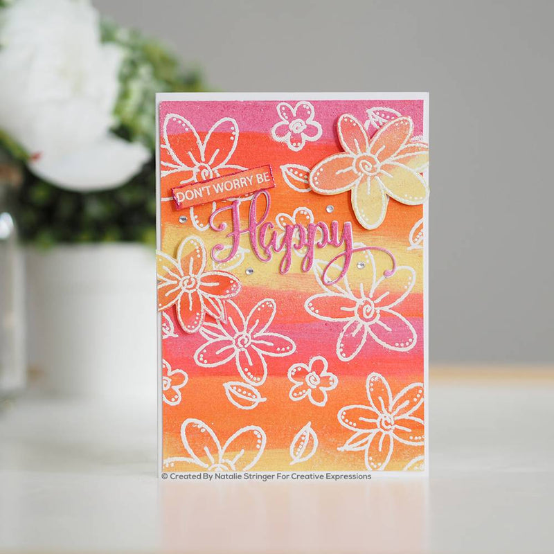 Woodware Clear Singles Daisies 3.8 in x 2.6 in Stamp-5