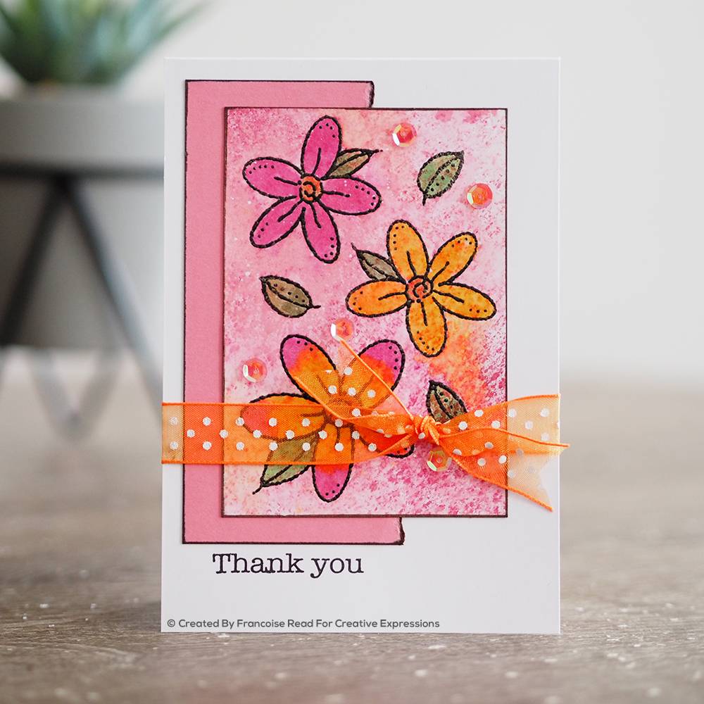 Woodware Clear Singles Daisies 3.8 in x 2.6 in Stamp-3