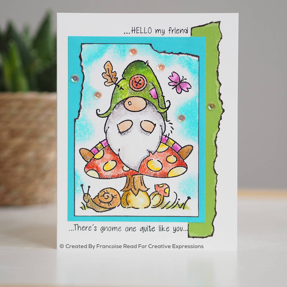 Woodware Clear Singles Forest Gnome 4 in x 6 in Stamp-2