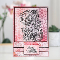 Woodware Clear Singles Butterfly Confetti 4 in x 6 in Stamp-3