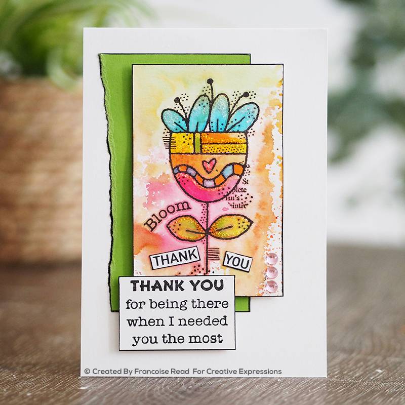 Woodware Clear Singles Blooming 4 in x 6 in Stamp-3
