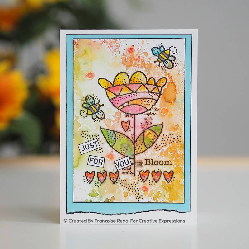 Woodware Clear Singles Blooming 4 in x 6 in Stamp-2