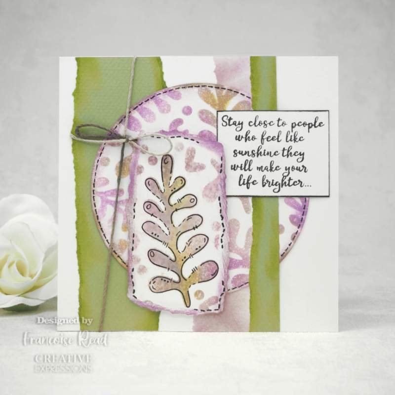 Woodware Modern Leaves 6 in x 6 in Stencil-2
