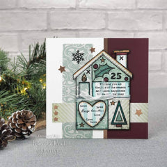 Woodware Clear Singles Christmas House 4 in x 6 in Stamp-5
