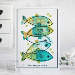 Woodware Clear Singles Build A Fish 6 in x 8 in Stamp-2