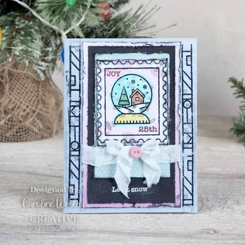 Woodware Clear Singles Snow Globe Stamp 3 in x 4 in Stamp-3