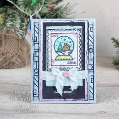 Woodware Clear Singles Snow Globe Stamp 3 in x 4 in Stamp-3