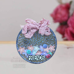 Woodware Clear Singles Stitched Circle 4 in x 4 in Stamp-4