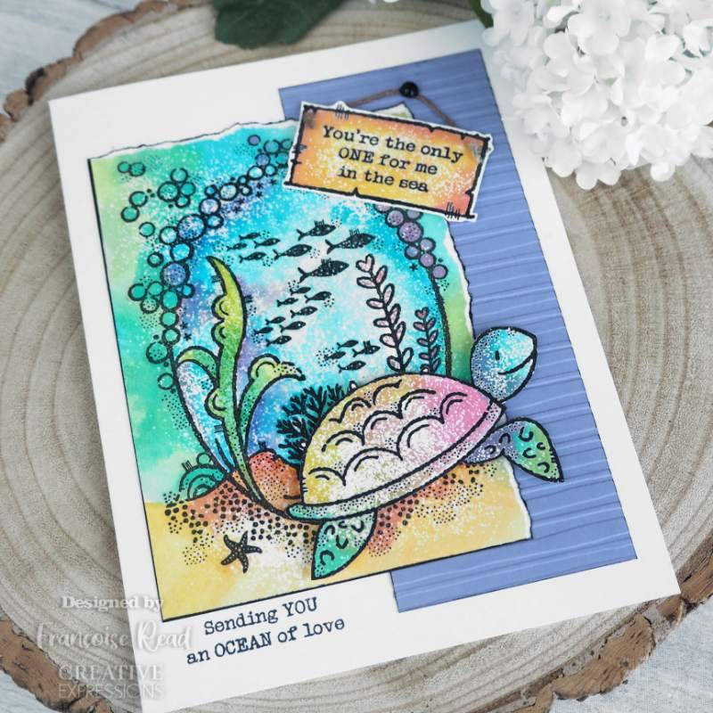 Woodware Clear Singles Underwater Oval Frame 4 in x 6 in Stamp-2