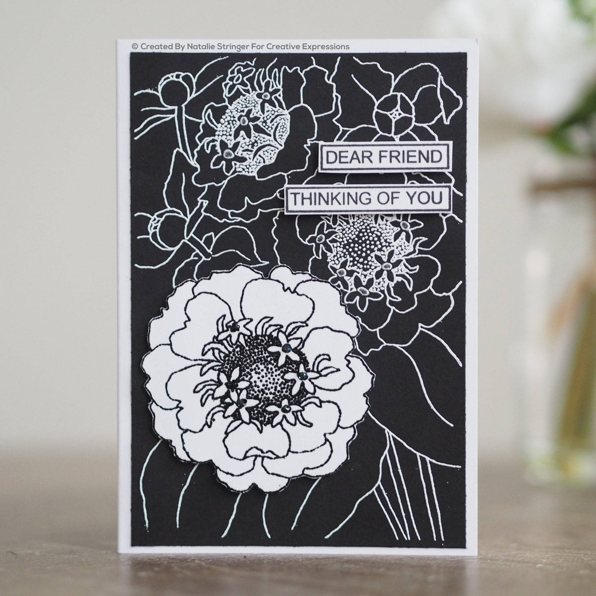 Woodware Clear Singles Zinnia 4 in x 6 in Stamp-2