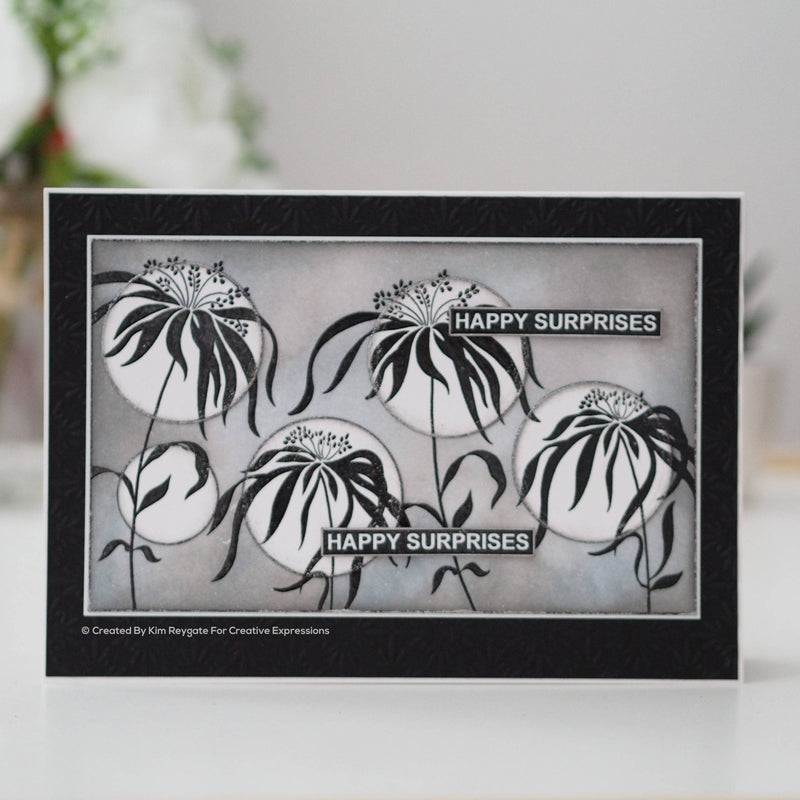 Woodware Clear Singles Umbrella Grass 4 in x 6 in Stamp-3