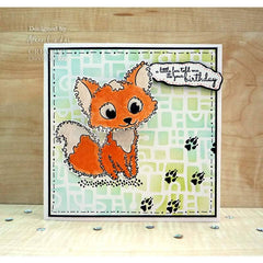 Woodware Clear Singles Fuzzie Friends Freddie Fox 4 in x 6 in Stamp-3