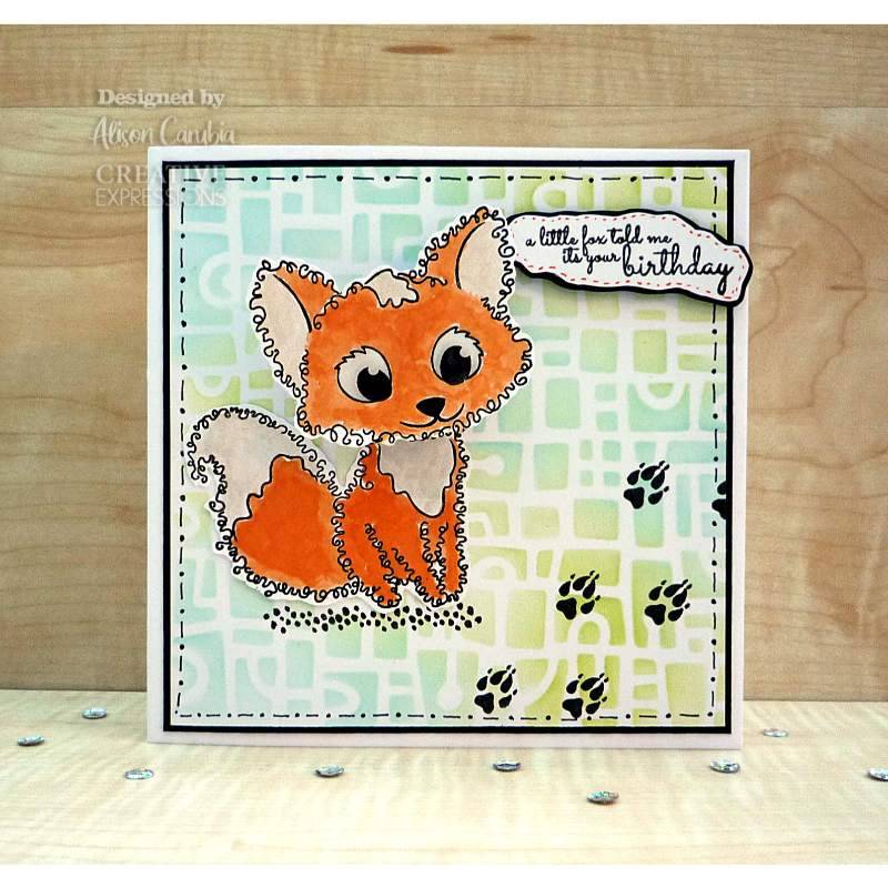 Woodware Clear Singles Fuzzie Friends Freddie Fox 4 in x 6 in Stamp-3