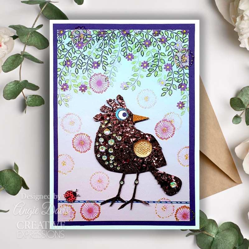 Woodware Clear Singles Bubble Birds Lola 4 in x 6 in Stamp Set-4