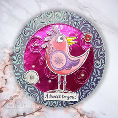 Woodware Clear Singles Bubble Birds Lola 4 in x 6 in Stamp Set-5