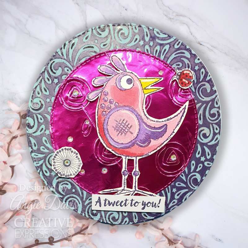 Woodware Clear Singles Bubble Birds Lola 4 in x 6 in Stamp Set-5