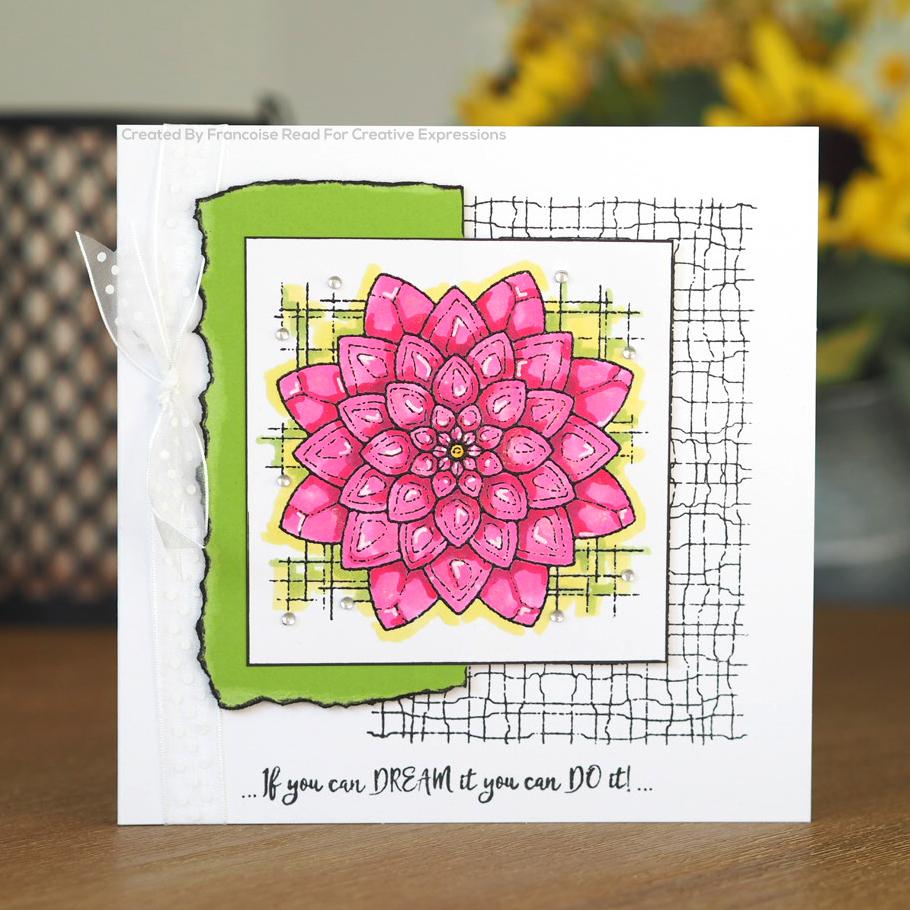 Woodware Clear Singles Blossom  4 in x 4 in Stamp-2