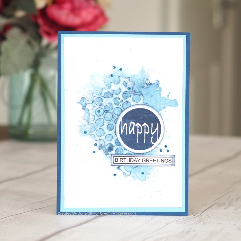 Woodware Clear Singles Circle Words 4 in x 6 in Stamp-2