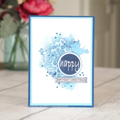 Woodware Clear Singles Circle Words 4 in x 6 in Stamp-2