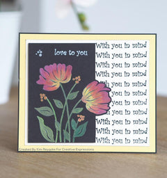 Woodware Clear Singles Peony Set 4 in x 6 in Stamp-3