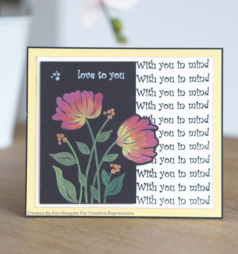 Woodware Clear Singles Peony Set 4 in x 6 in Stamp-3