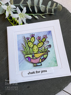 Woodware Clear Singles Succulent Display 4 in x 4 in Stamp-3