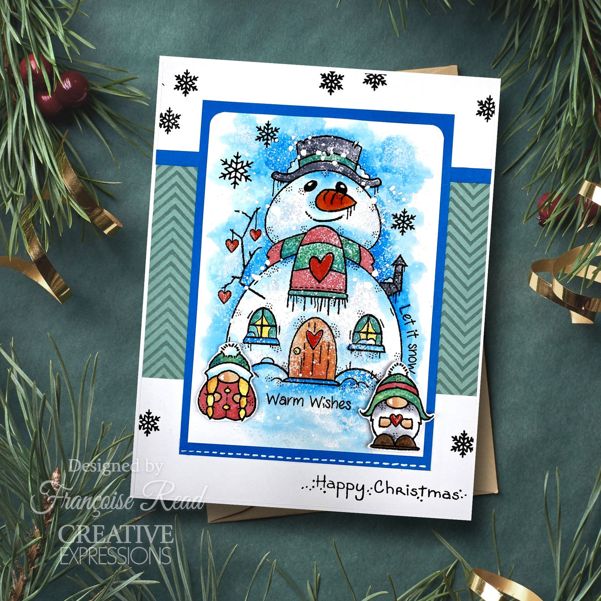 Woodware Clear Singles Snow Gnomes 4 in x 6 in Stamp Set-2