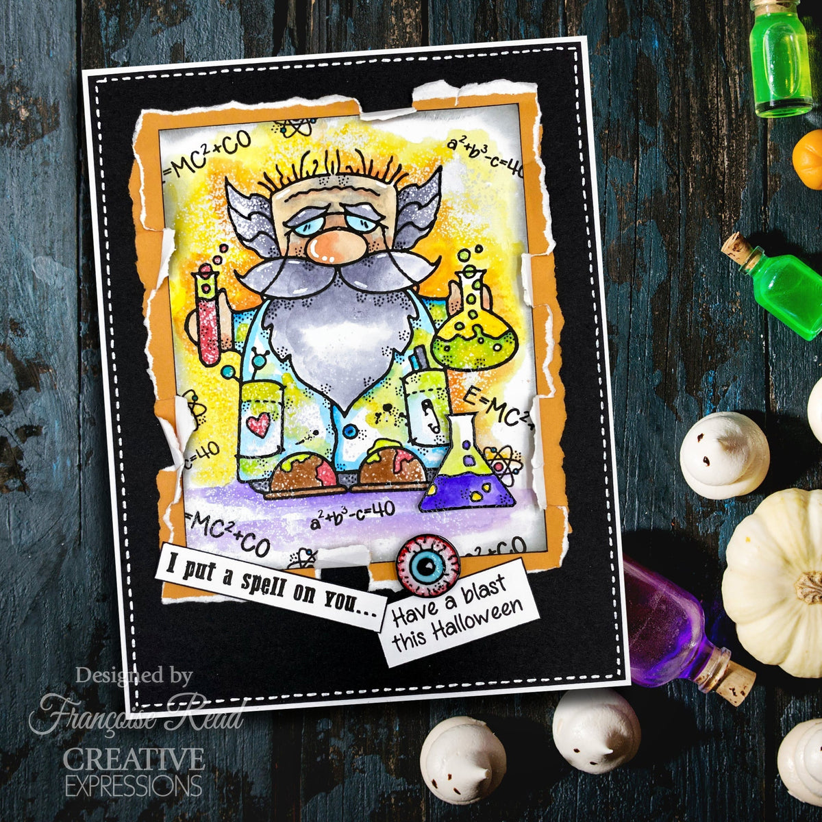 Woodware Clear Singles Professor Gnome 4 in x 6 in Stamp Set-2