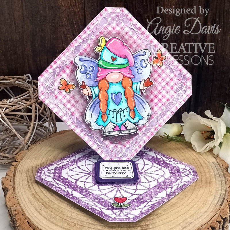 Woodware Clear Singles Butterfly Norma 4 in x 6 in Stamp Set-4