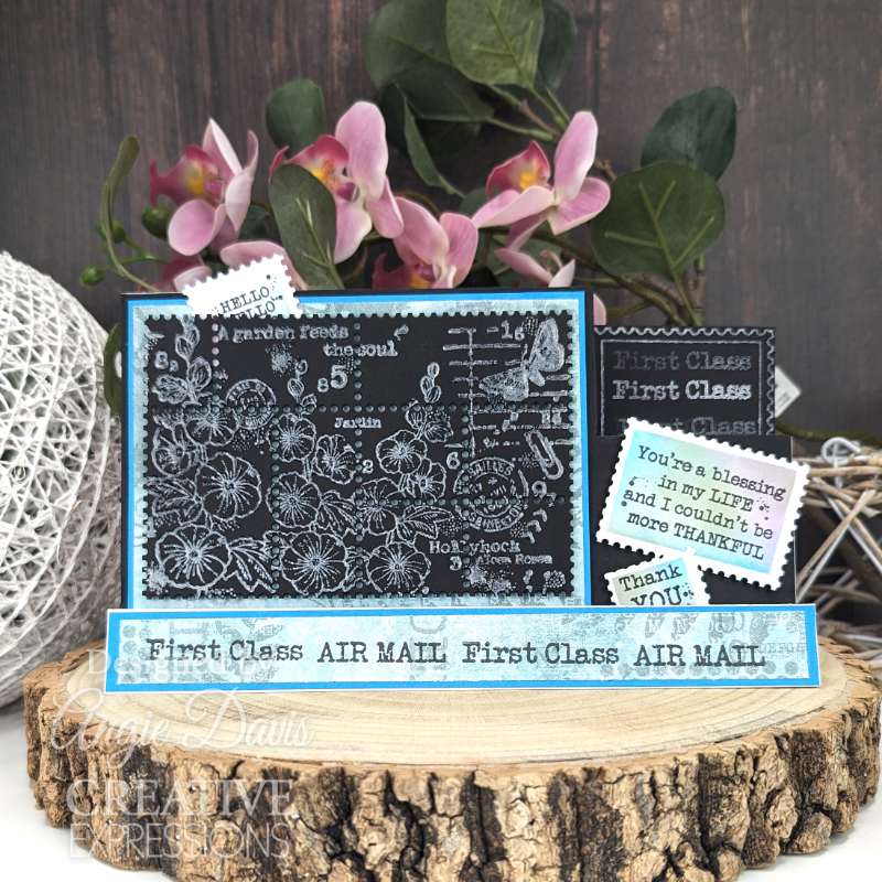 Woodware Clear Singles Hollyhocks 4 in x 6 in Stamp Set-17