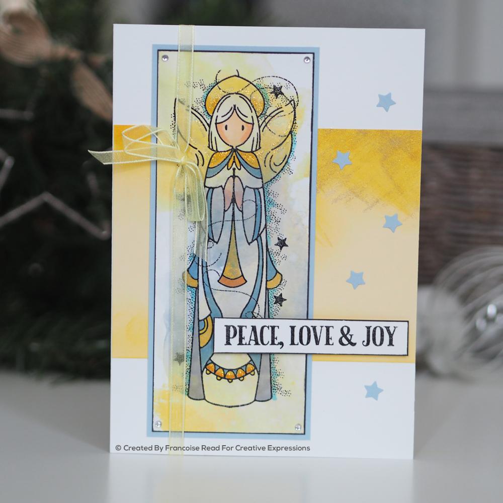 Celestial Angel 4 in x 6 in Stamp-2