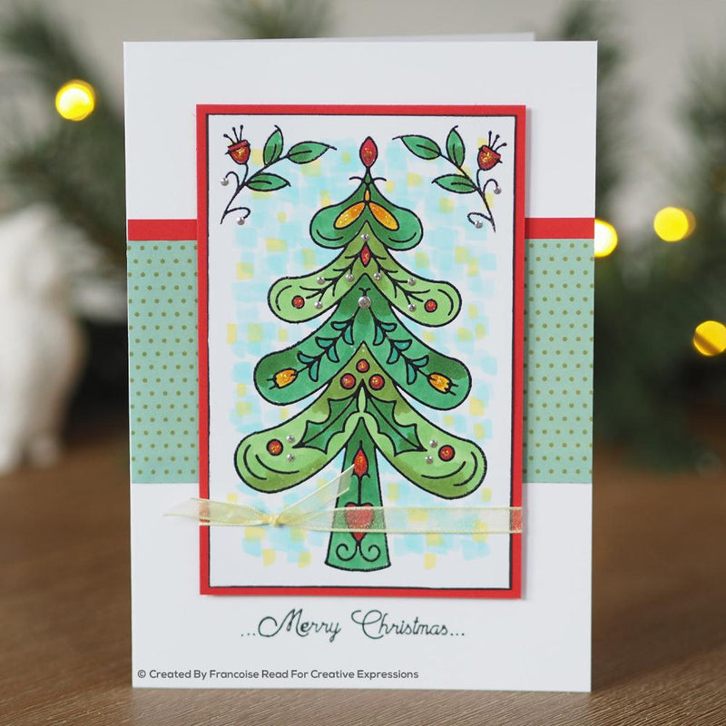 Nordic Tree 4 in x 6 in Stamp-2