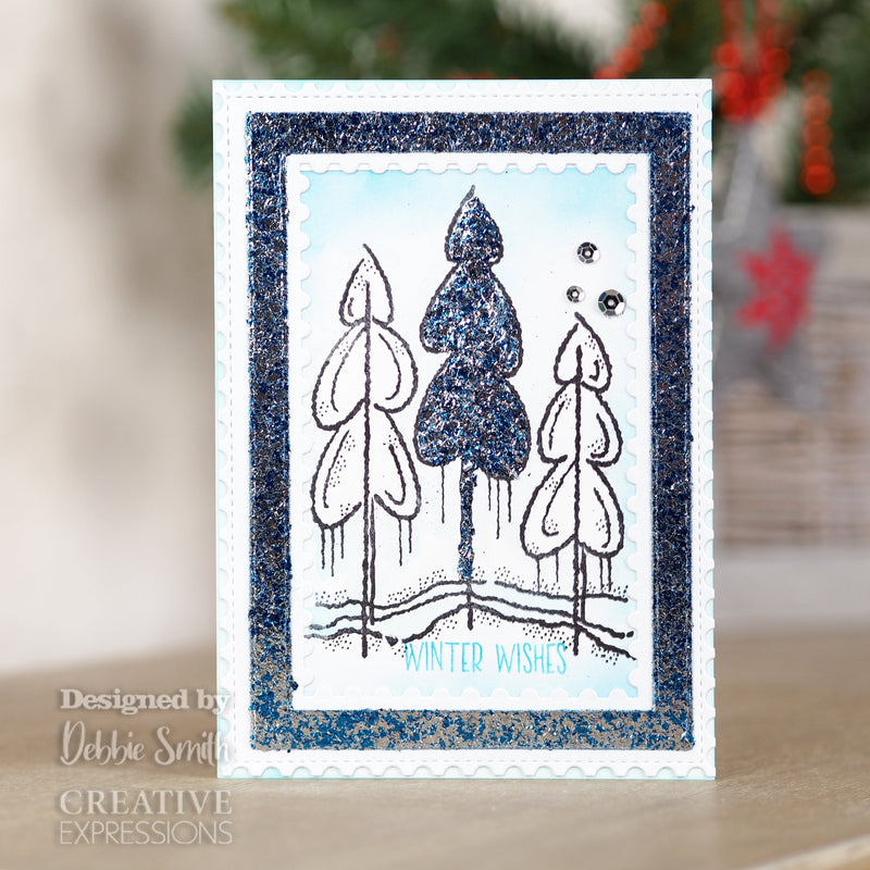 Woodware Clear Singles Winter Trees 4 in x 6 in Stamp-2